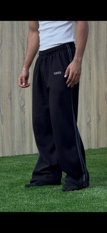 Black stripe sweatpants
